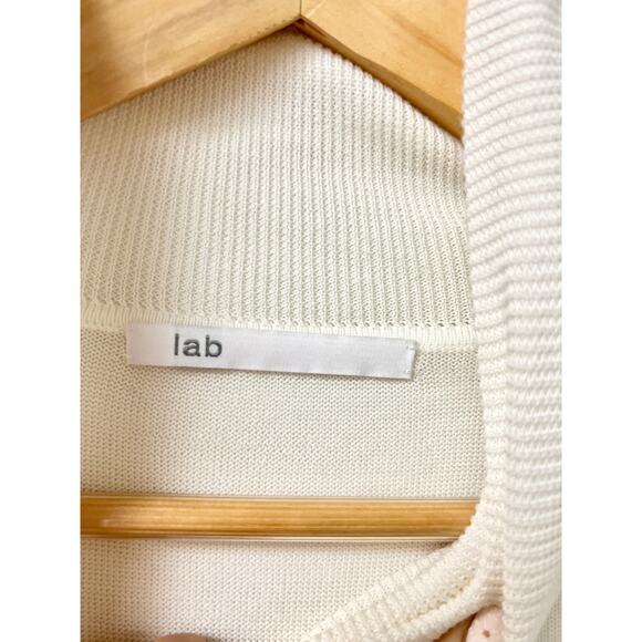 Lab 100% Cotton Long Sleeve Turtleneck Knit Sweater White Women's Size Large - Picture 2 of 4